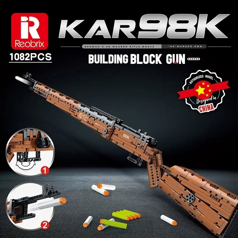 Building Blocks Military MOC Mauser 98K Sniper Rifle Gun Bricks Toys - 2
