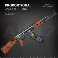 Thumbnail for Building Blocks Military Weapon MOC AK47 Assault Rifle Bricks Toy 77005 - 3
