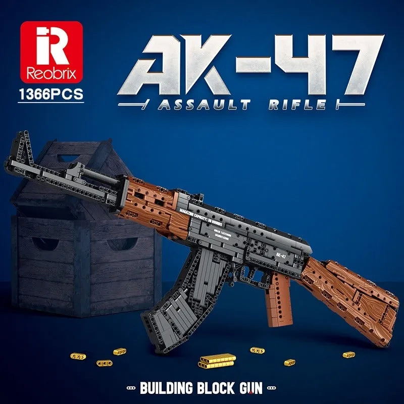 Building Blocks Military Weapon MOC AK47 Assault Rifle Bricks Toy 77005 - 2