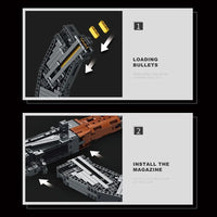 Thumbnail for Building Blocks Military Weapon MOC AK47 Assault Rifle Bricks Toy 77005 - 6