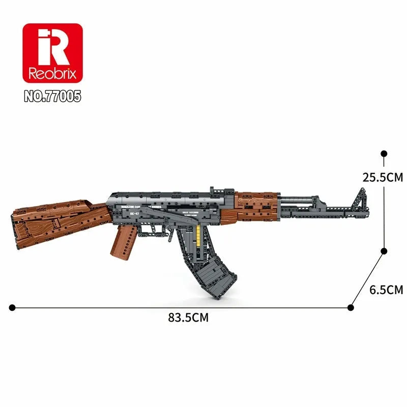 Building Blocks Military Weapon MOC AK47 Assault Rifle Bricks Toy 77005 - 7