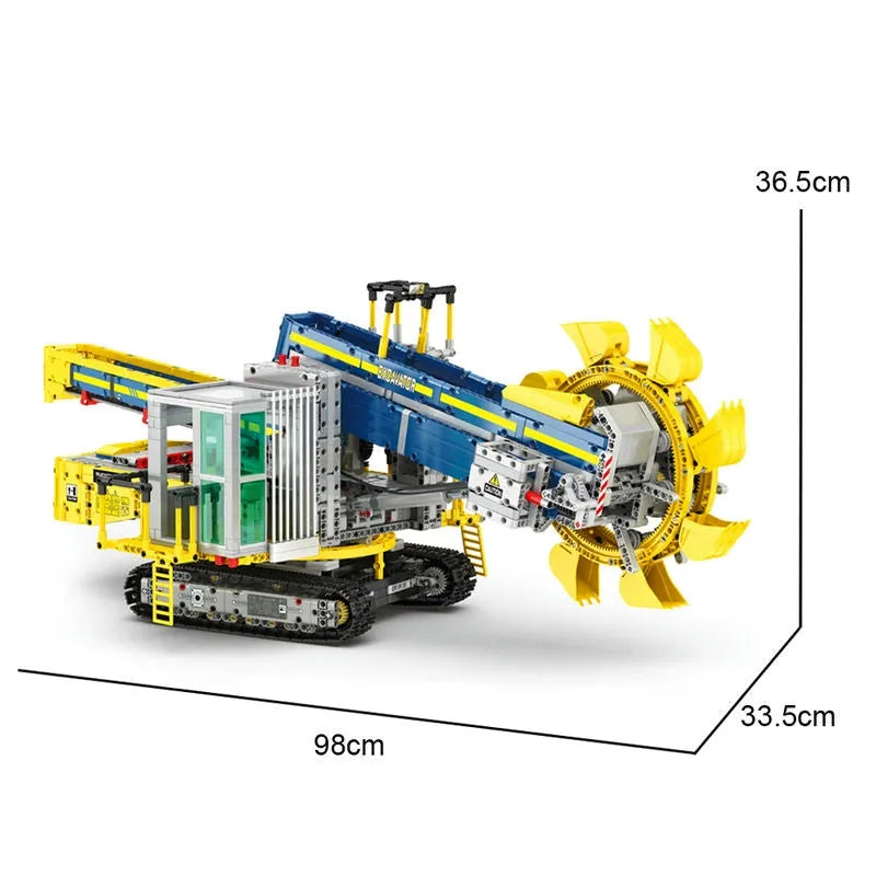 MOC 22017 RC APP Bucket Wheel Excavator Bricks Toy