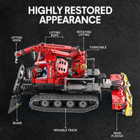 Thumbnail for Building Blocks MOC 22019 RC Winter Snow Groomer Truck Bricks Toys - 6