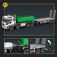 Thumbnail for Building Blocks MOC 22021 RC Carriage Hoist Crane Trailer Truck Bricks Toys Construction Set Toys - 7