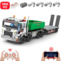 Thumbnail for Building Blocks MOC 22021 RC Carriage Hoist Crane Trailer Truck Bricks Toys Construction Set Toys - 1