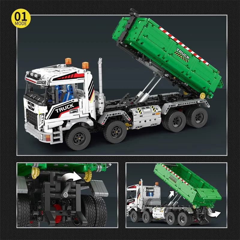 Building Blocks MOC 22021 RC Carriage Hoist Crane Trailer Truck Bricks Toys Construction Set Toys - 5