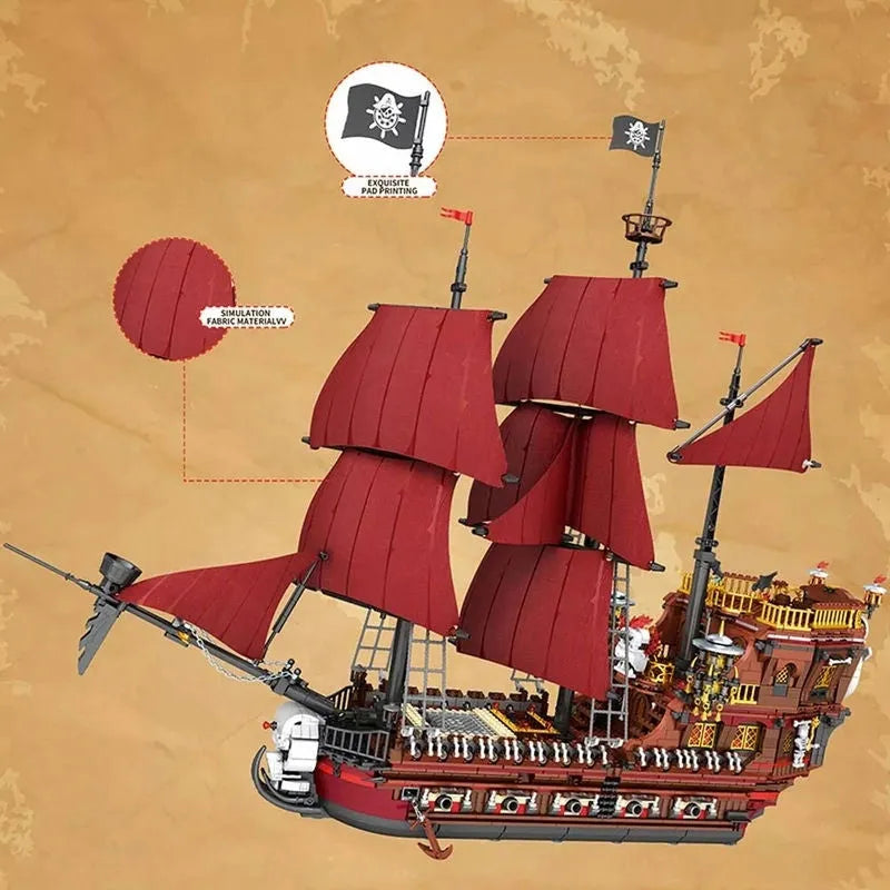 Building Blocks MOC 66010 Creator The Royal Pirate Revenge Ship Bricks Toy - 5