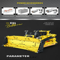 Thumbnail for Building Blocks MOC APP Mechanical RC D11 Bulldozer Bricks Toys 22001 - 8