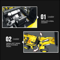 Thumbnail for Building Blocks MOC APP Motorized RC Loader Excavator Truck Bricks Toy 22009 - 4
