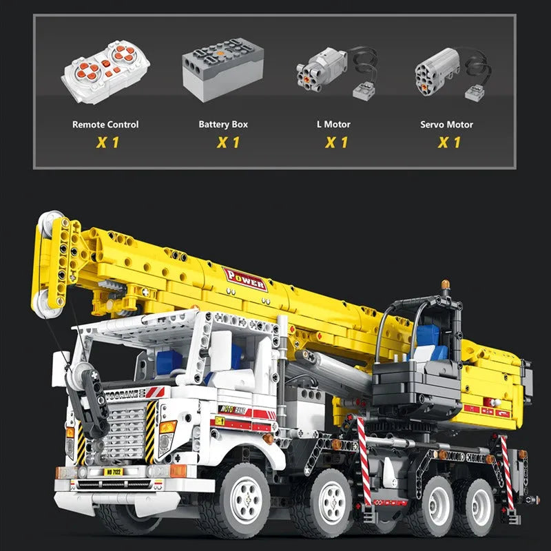 Building Blocks MOC APP RC Motorized Mobile Crane Truck Bricks Toy - 2