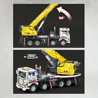 Thumbnail for Building Blocks MOC APP RC Motorized Mobile Crane Truck Bricks Toy - 13