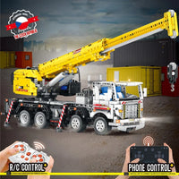Thumbnail for Building Blocks MOC APP RC Motorized Mobile Crane Truck Bricks Toy Construction Set Toys - 3