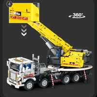 Thumbnail for Building Blocks MOC APP RC Motorized Mobile Crane Truck Bricks Toy Construction Set Toys - 5