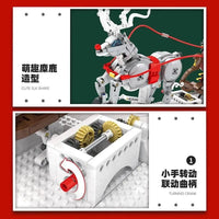 Thumbnail for Building Blocks MOC Christmas Sleigh Santa Claus Elk Reindeer Bricks Toy - 5