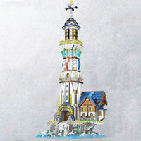Thumbnail for Building Blocks MOC City Street Medieval Light House Bricks Toy Construction Set Toys - 7