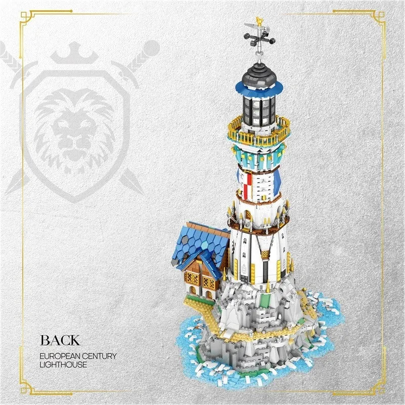 Building Blocks MOC City Street Medieval Light House Bricks Toy - 4