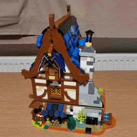 Thumbnail for Building Blocks MOC Creator Expert Medieval Town Blacksmith Bricks Toy 66005 - 10