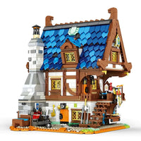 Thumbnail for Building Blocks MOC Creator Expert Medieval Town Blacksmith Bricks Toy 66005 Construction Set Toys - 1