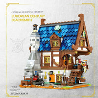 Thumbnail for Building Blocks MOC Creator Expert Medieval Town Blacksmith Bricks Toy 66005 - 4