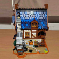 Thumbnail for Building Blocks MOC Creator Expert Medieval Town Blacksmith Bricks Toy 66005 Construction Set Toys - 8