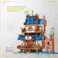 Thumbnail for Building Blocks MOC Creator Expert Medieval Town Fishing Store Bricks Toy 66007 Construction Set Toys - 3