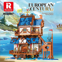 Thumbnail for Building Blocks MOC Creator Expert Medieval Town Fishing Store Bricks Toy 66007 Construction Set Toys - 2