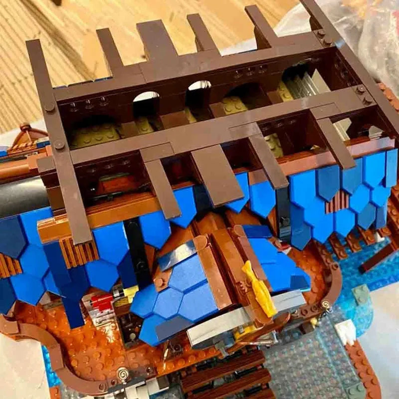 Building Blocks MOC Creator Expert Medieval Town Fishing Store Bricks Toy 66007 - 13