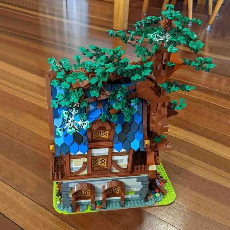 Building Blocks MOC Creator Expert Medieval Town Tree House Bricks Toy - 10