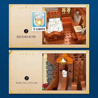 Thumbnail for Building Blocks MOC Creator Expert Medieval Town Tree House Bricks Toy - 8