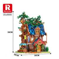 Thumbnail for Building Blocks MOC Creator Expert Medieval Town Tree House Bricks Toy - 4