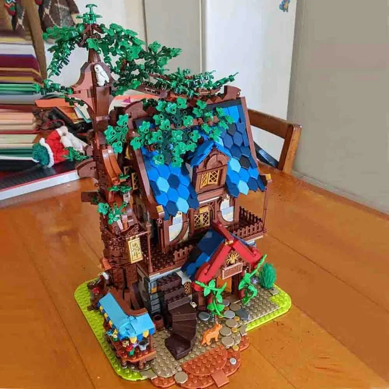 Building Blocks MOC Creator Expert Medieval Town Tree House Bricks Toy - 11
