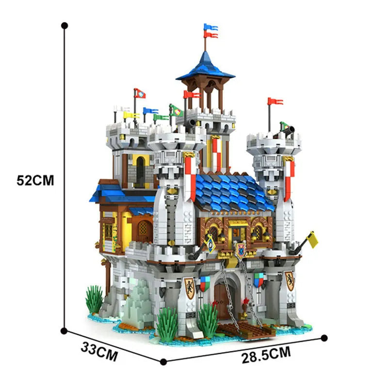 Building Blocks MOC Creator Expert The Golden Lion Castle Bricks Toy - 4