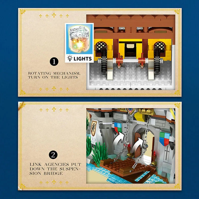 Building Blocks MOC Creator Expert The Golden Lion Castle Bricks Toy Construction Set Toys - 6