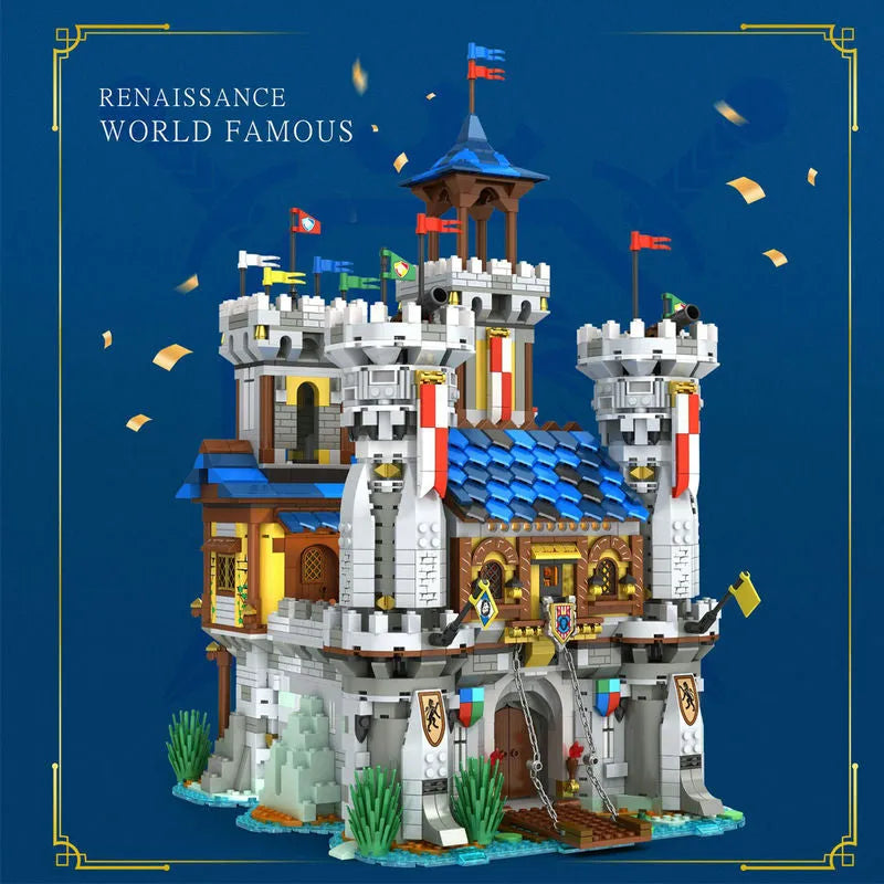Building Blocks MOC Creator Expert The Golden Lion Castle Bricks Toy Construction Set Toys - 3