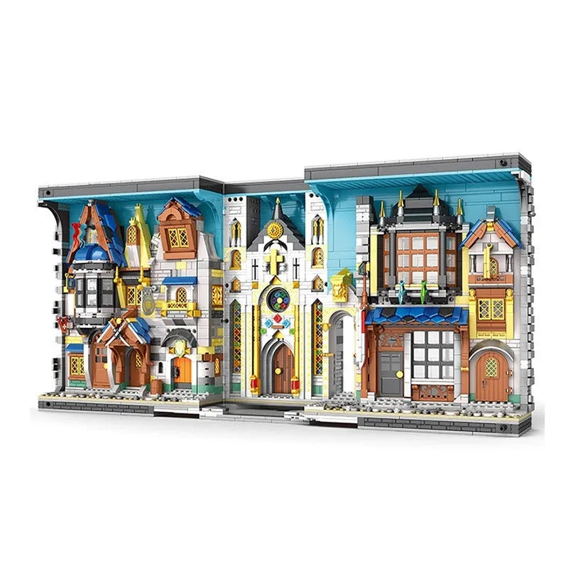 Building Blocks MOC Expert Street Medieval City Market Bricks Toys Construction Set Toys - 1