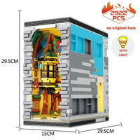 Thumbnail for Building Blocks MOC Expert Street Medieval City Market Bricks Toys Construction Set Toys - 8