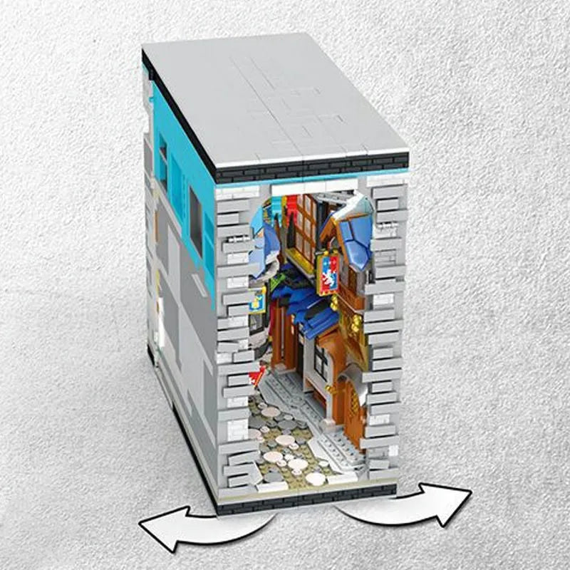 Building Blocks MOC Expert Street Medieval City Market Bricks Toys Construction Set Toys - 4