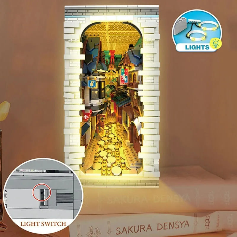 Building Blocks MOC Expert Street Medieval City Market Bricks Toys Construction Set Toys - 6