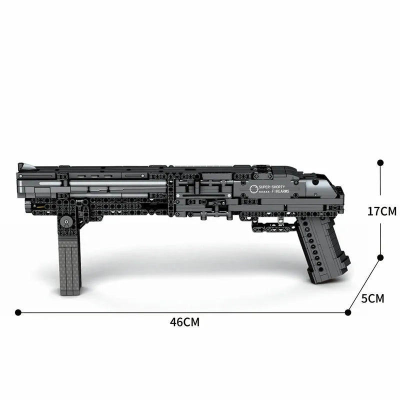 Building Blocks MOC Military Gun Super Shorty Pistol Bricks Toys 77002 - 1
