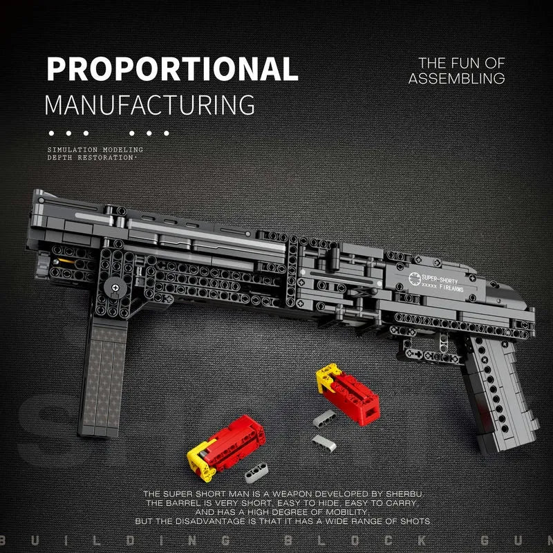 MOC Military Gun Super Shorty Pistol Bricks Toys 77002