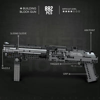 Thumbnail for Building Blocks MOC Military Gun Super Shorty Pistol Bricks Toys 77002 - 4