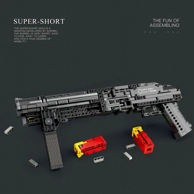 Building Blocks MOC Military Gun Super Shorty Pistol Bricks Toys 77002 Construction Set Toys - 5