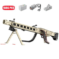 Thumbnail for Building Blocks MOC Military MG24 Electric Machine Gun Bricks Kids Toys - 7