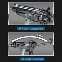 Thumbnail for Building Blocks MOC Military Scorpion Sub Machine Gun Bricks Toys - 6