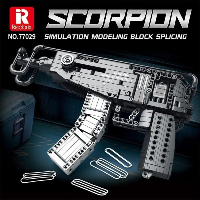 Building Blocks MOC Military Scorpion Sub Machine Gun Bricks Toys - 2