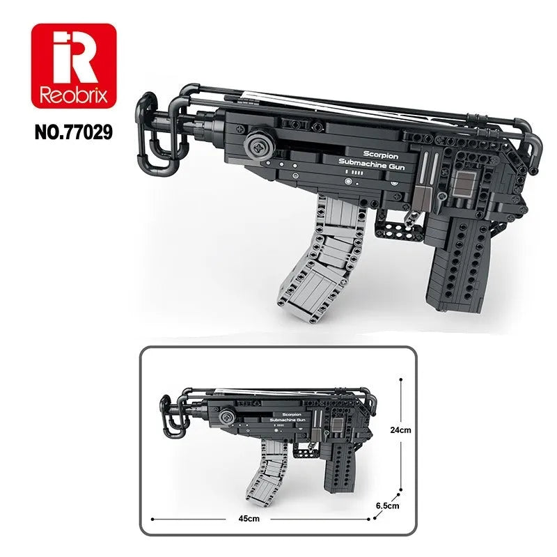 Building Blocks MOC Military Scorpion Sub Machine Gun Bricks Toys - 4