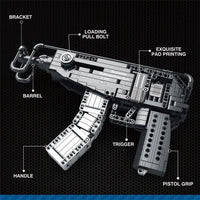 Thumbnail for Building Blocks MOC Military Scorpion Sub Machine Gun Bricks Toys Construction Set Toys - 3