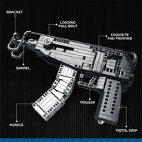 Thumbnail for Building Blocks MOC Military Scorpion Sub Machine Gun Bricks Toys - 3
