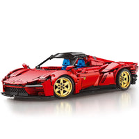 Thumbnail for Building Blocks MOC RC Motorized Ferrari Daytona SP3 Racing Car Bricks Toy 11025 Construction Set Toys - 2