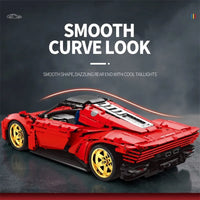 Thumbnail for Building Blocks MOC RC Motorized Ferrari Daytona SP3 Racing Car Bricks Toy 11025 - 5